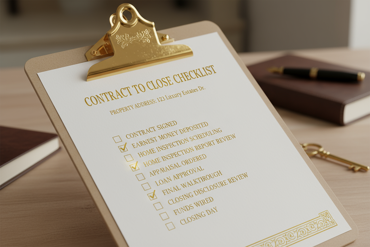 contract to close checklist in gold