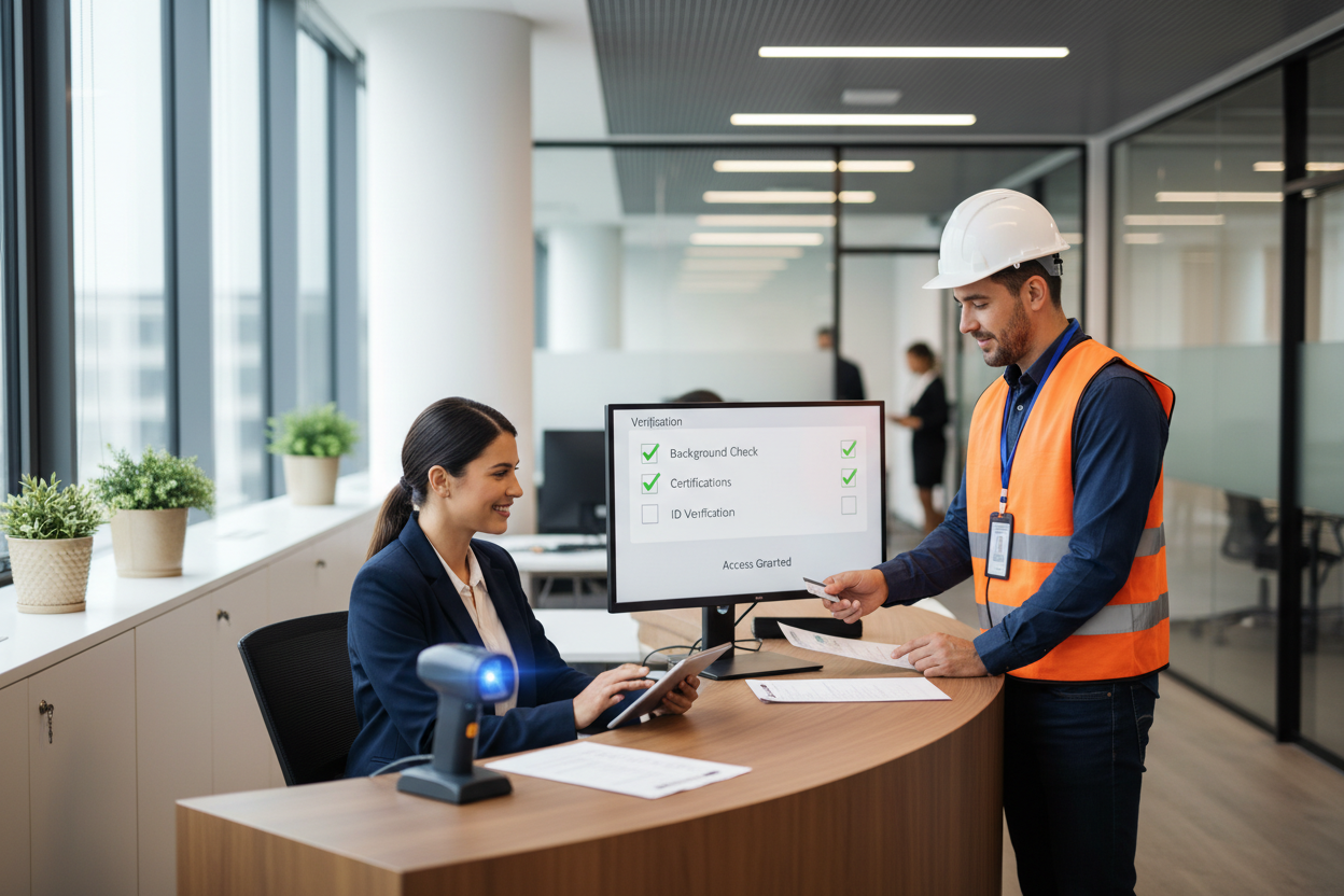 in-office contractor verification support